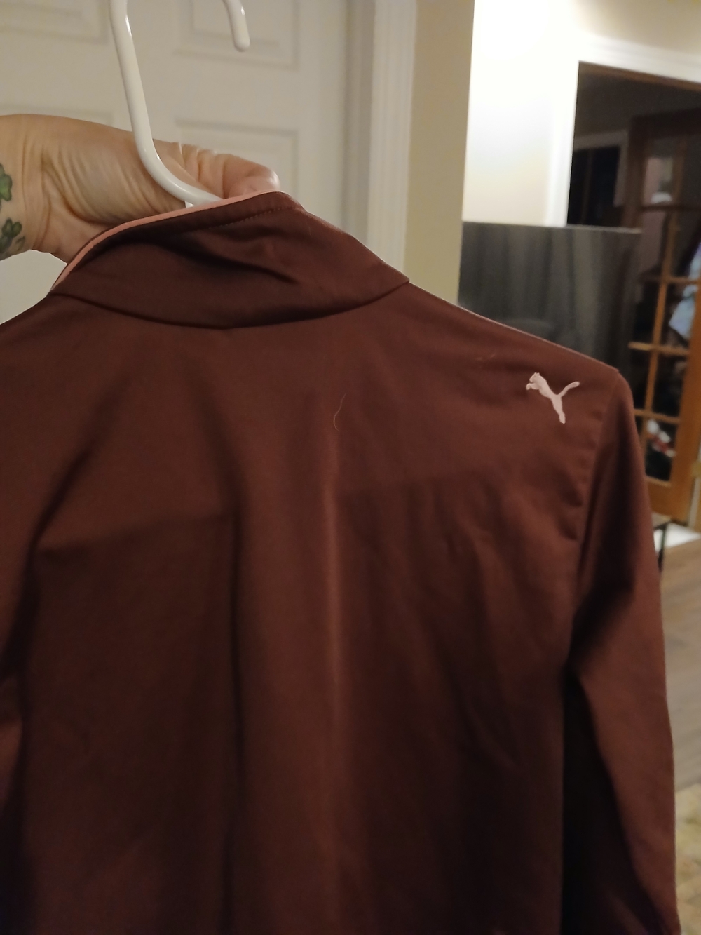 Puma Men's Maroon Lightweight Jacket with Logo
